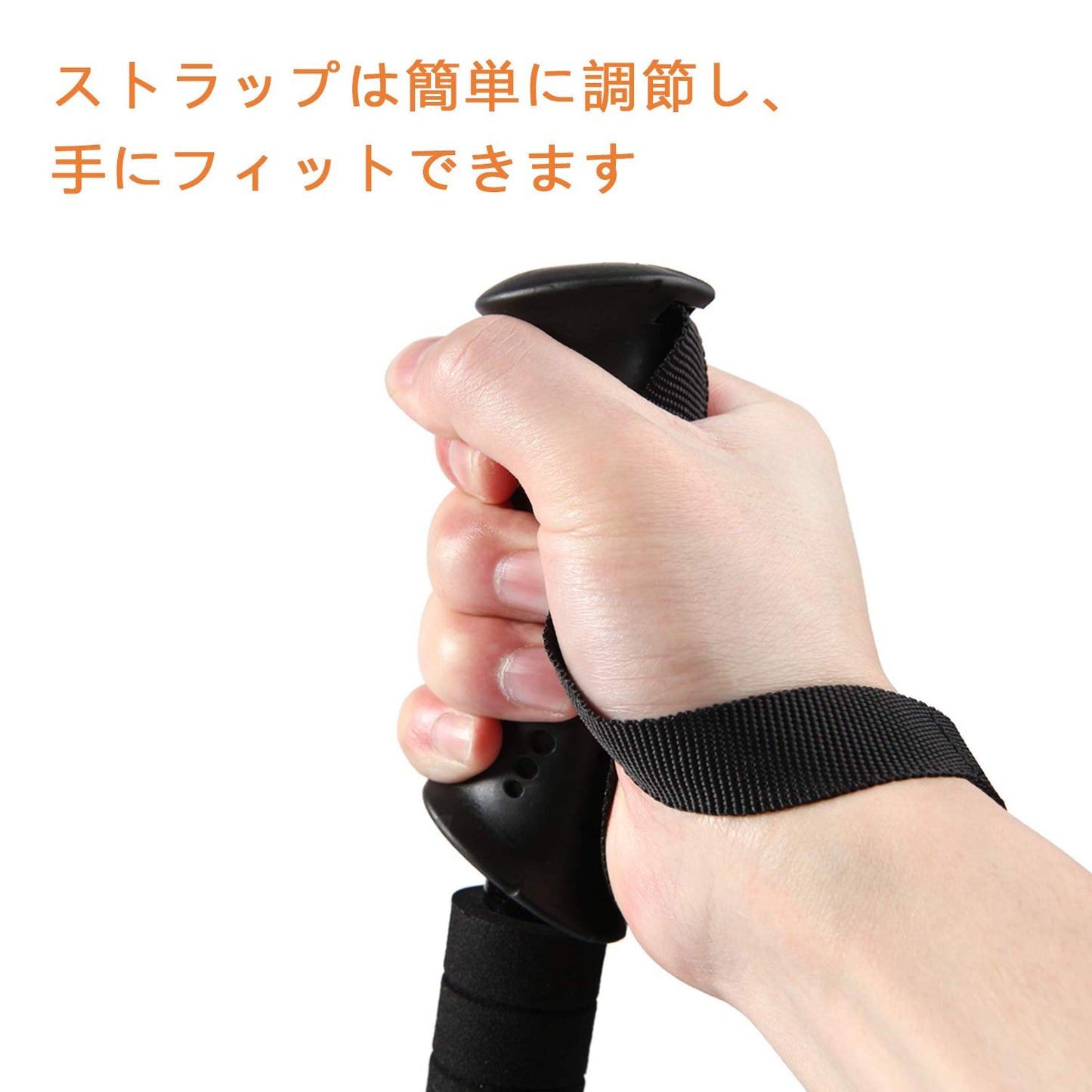 YOYOSTAR 2026 トレッキングポール 超軽量 コンパクト 3段伸縮 アルミ製 2本セット アンチショック機能付き ウォーキング ハイキング 登