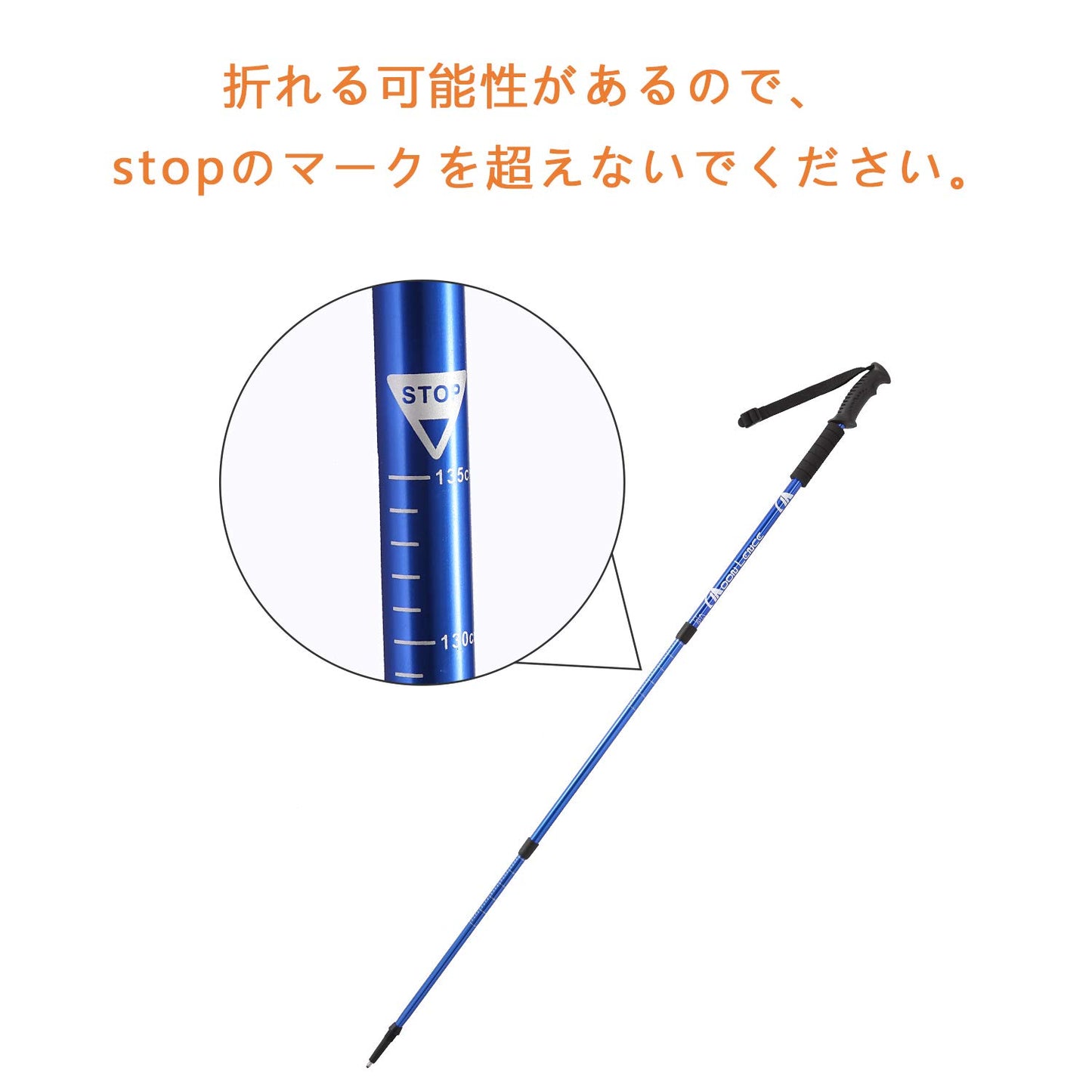YOYOSTAR 2026 トレッキングポール 超軽量 コンパクト 3段伸縮 アルミ製 2本セット アンチショック機能付き ウォーキング ハイキング 登