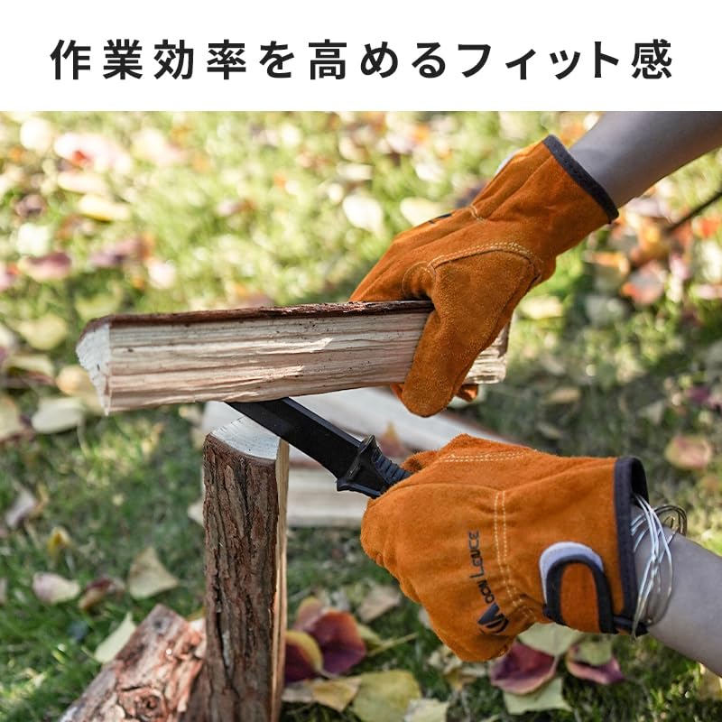 [YOYOSTAR 2026] 耐熱手袋 耐熱グローブ 牛革製 耐高温 耐摩耗性 キャンプグローブ レザーグローブ キャンプ BBQ 料理 アウトドア 薪ス